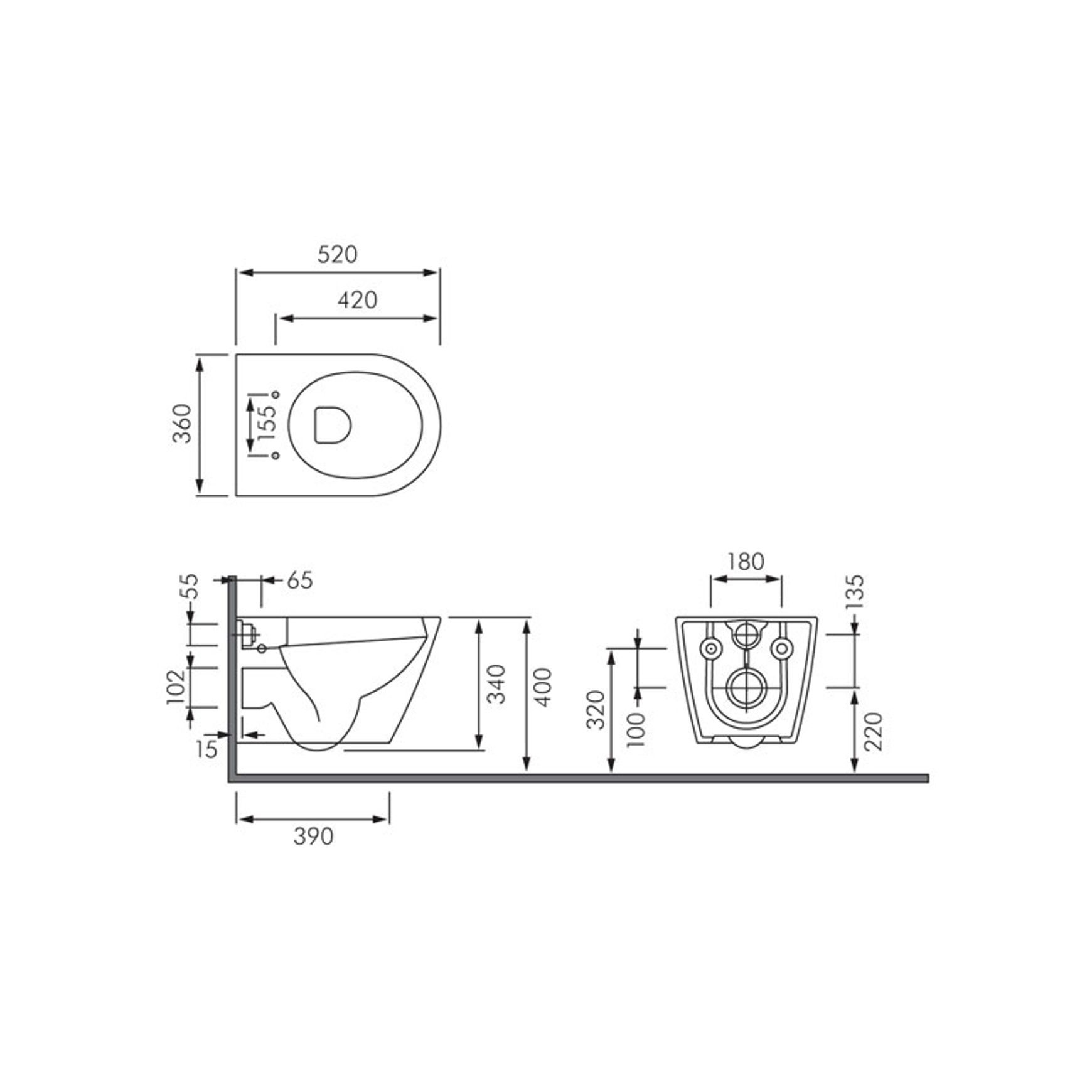 RAK Resort Wall Hung Vandal Resistant Toilet Pan