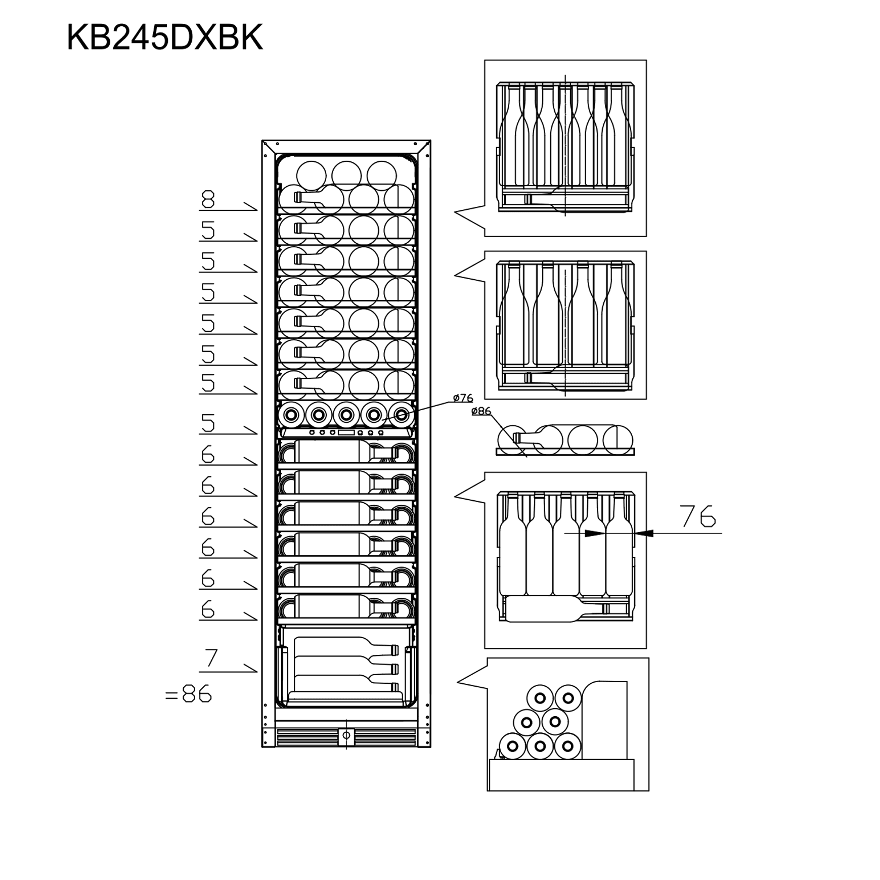 Atelier Duo - 1775mm High Sleek Dual Zone Refrigerator