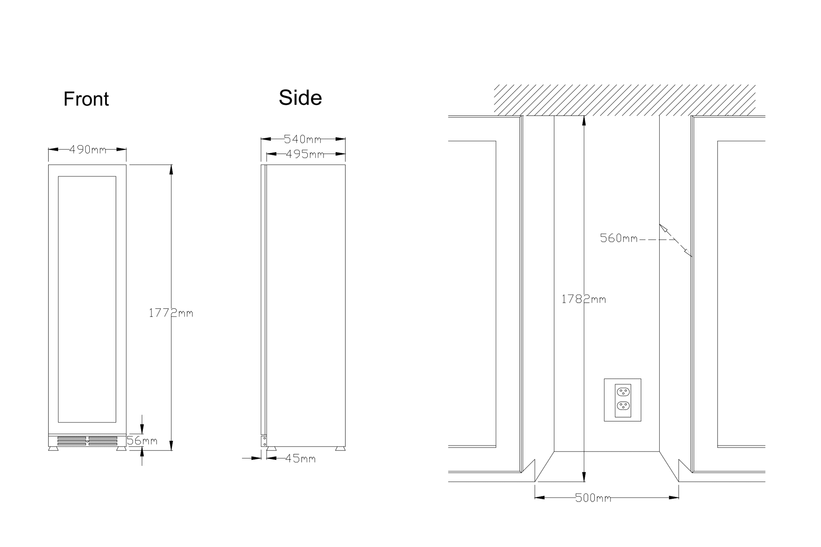Atelier Duo - 1775mm High Sleek Dual Zone Refrigerator