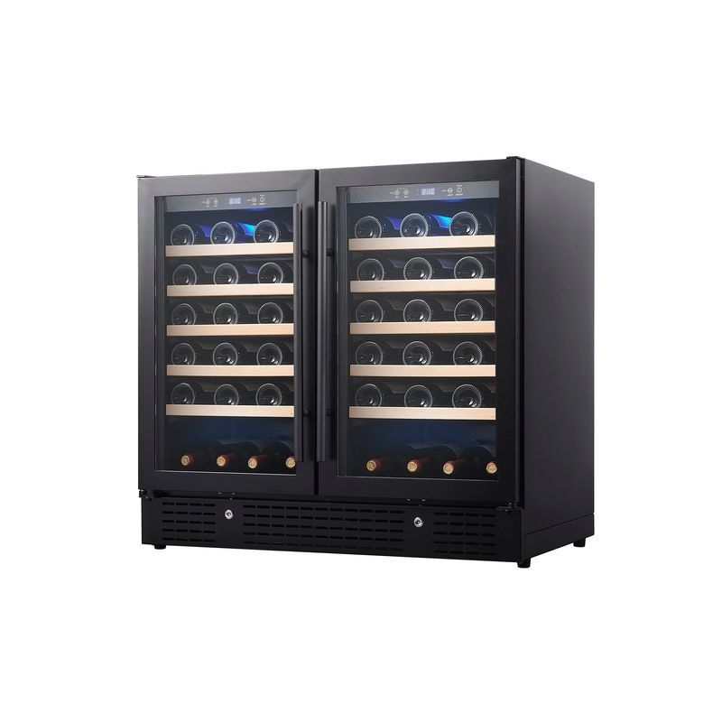 900mm Wide Under Bench Dual Zone Wine Fridge