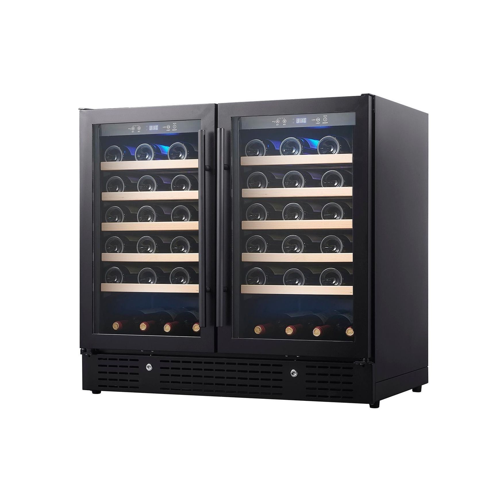 900mm Wide Under Bench Dual Zone Wine Fridge