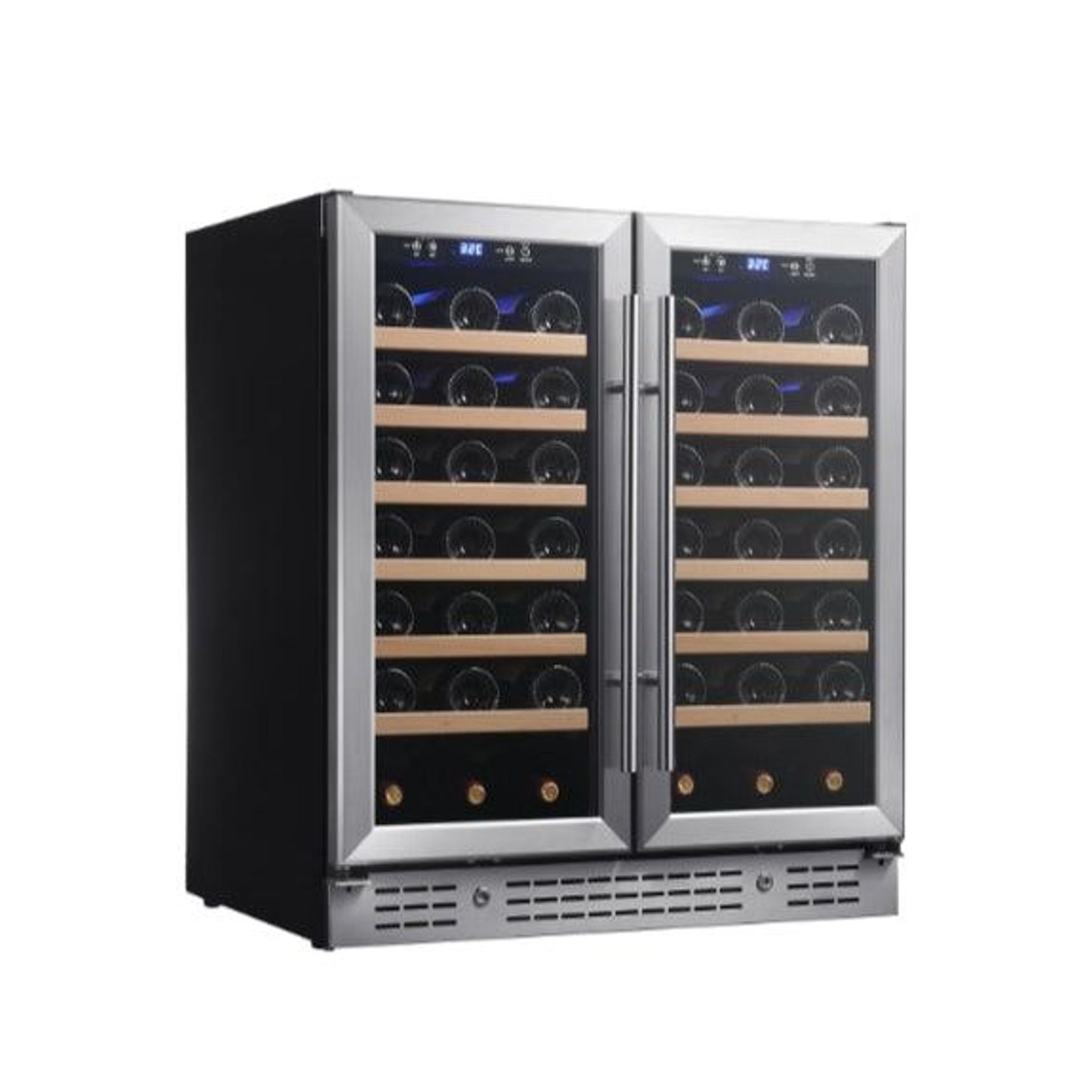 900mm Wide Under Bench Dual Zone Wine Fridge