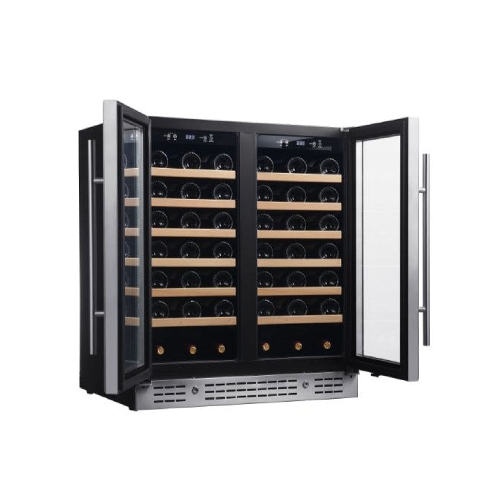 900mm Wide Under Bench Dual Zone Wine Fridge