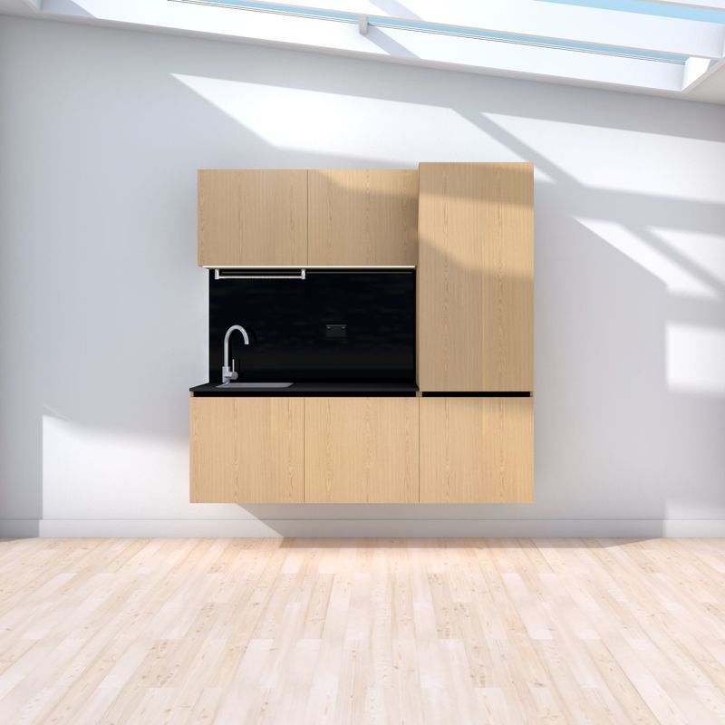 Unfloored 1800 Floating Kitchenette