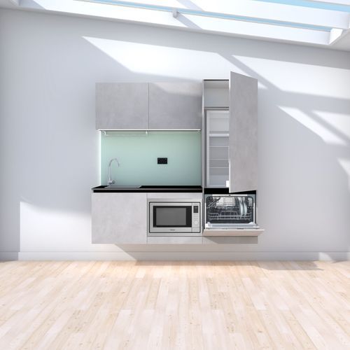 Unfloored 1800 Floating Kitchenette