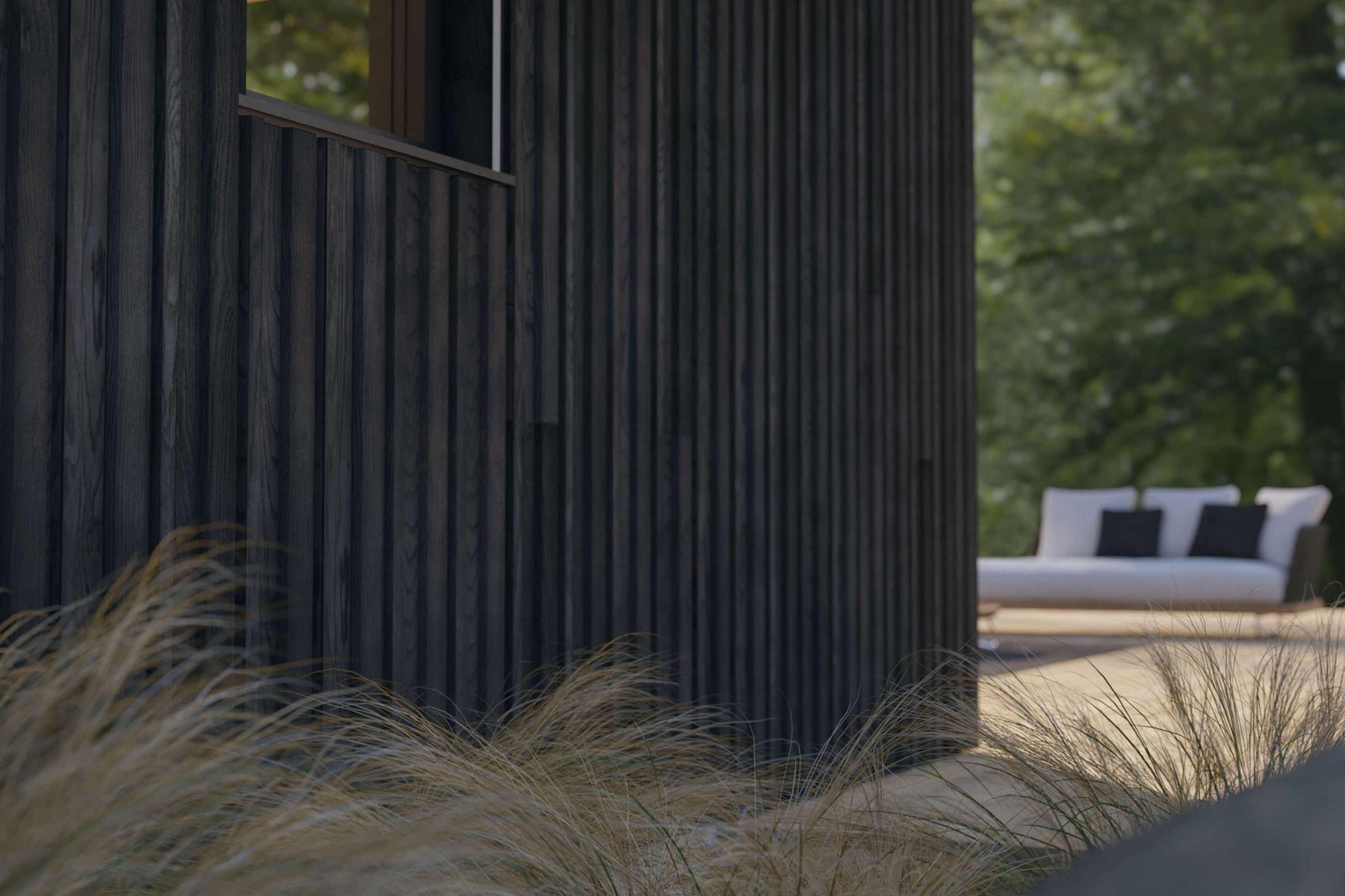 Millboard Envello Board & Batten Cladding | Burnt Cedar