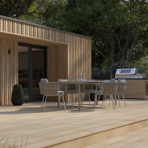 Millboard Envello Board & Batten Cladding | Golden Oak