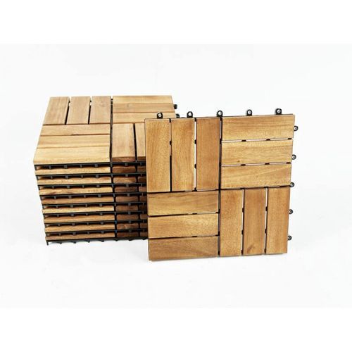 Acacia Hardwood Deck Tile 300x300x24 - pack of 10