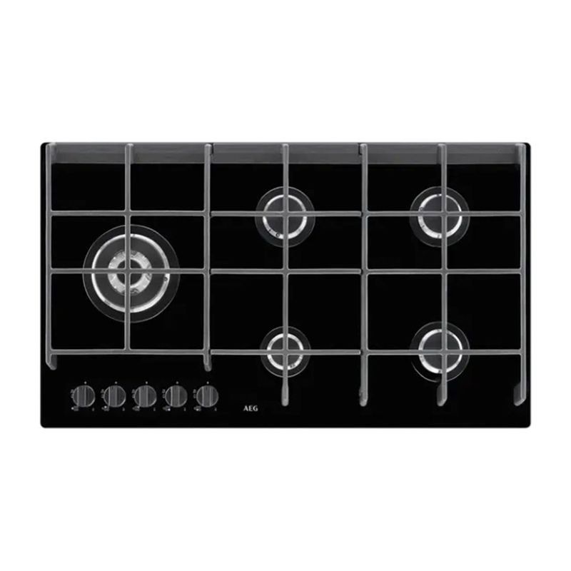AEG 90cm 5 Burner Ceramic Glass Gas Cooktop