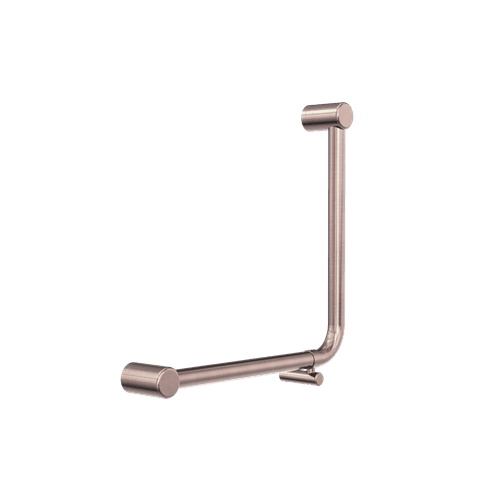 Mecca Care 32mm Ambulant 90 Degree Bent Tube Grab Rail 450X450mm Brushed Bronze