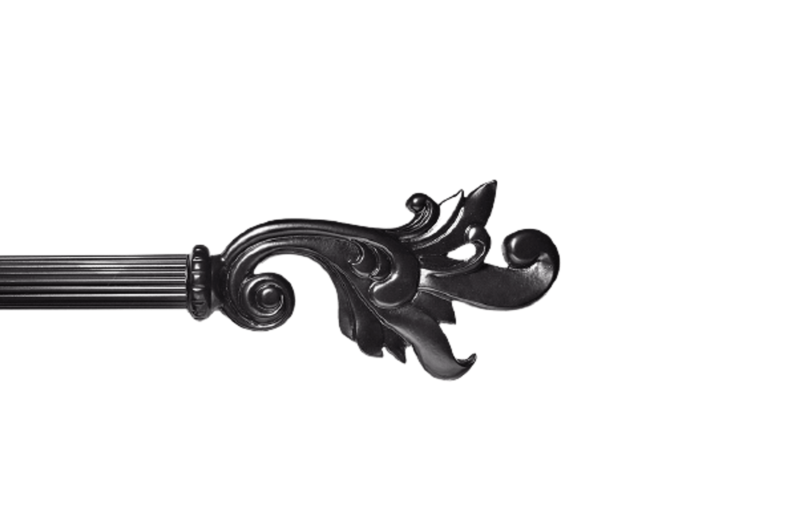 Floret Finial 40mm Reeded Rod