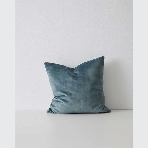 Weave Home Ava Velvet Cushion - Aqua | 50 x 50cm