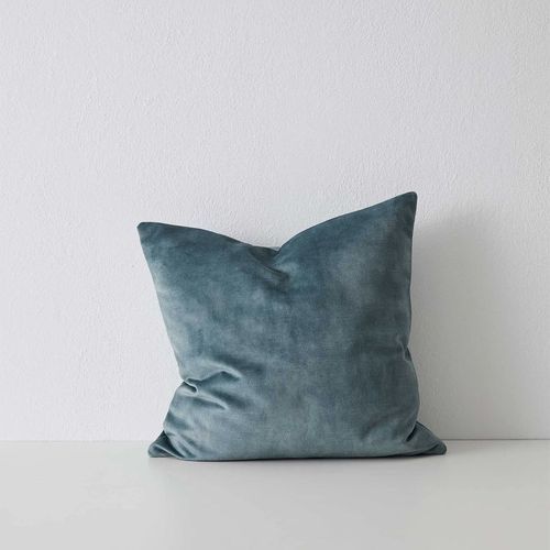 Weave Home Ava Velvet Cushion - Aqua | 50 x 50cm