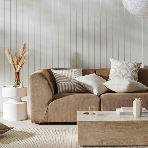 Weave Home Ava Velvet Cushion - Ecru | 50 x 50cm