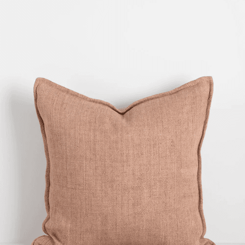 Baya Flaxmill Handwoven Linen Cushion - Clay | Two Sizes