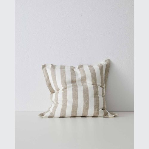 Weave Home Vito Striped Linen Cushion - Clay | 50 x 50cm