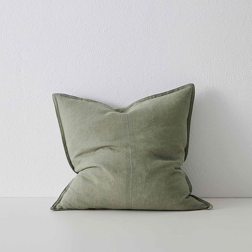 Weave Home European Linen Como Cushion - Olive | Three Sizes