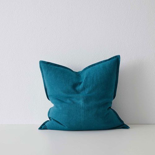 Weave Home European Linen Como Cushion - Teal | Three Sizes