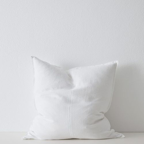 Weave Home European Linen Como Cushion - Snow | Three Sizes