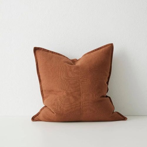 Weave Home European Linen Como Cushion - Tobacco | Three Sizes