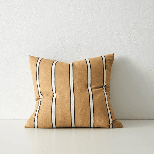 Weave Home Vinnie Striped Cushion - Manuka | Square and Lumbar
