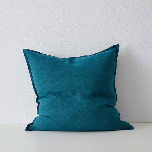 Weave Home European Linen Como Cushion - Teal | Three Sizes