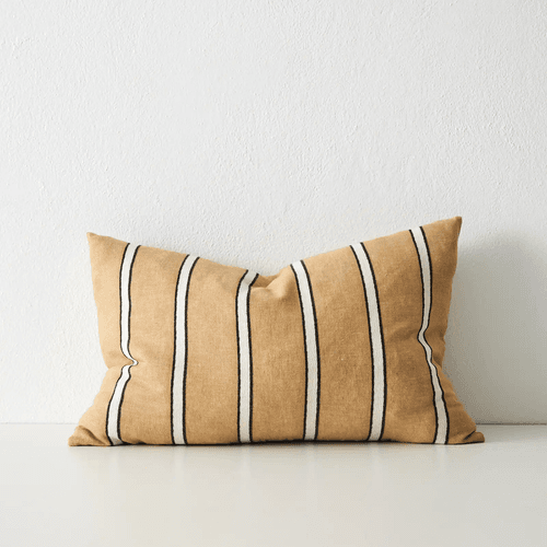 Weave Home Vinnie Striped Cushion - Manuka | Square and Lumbar