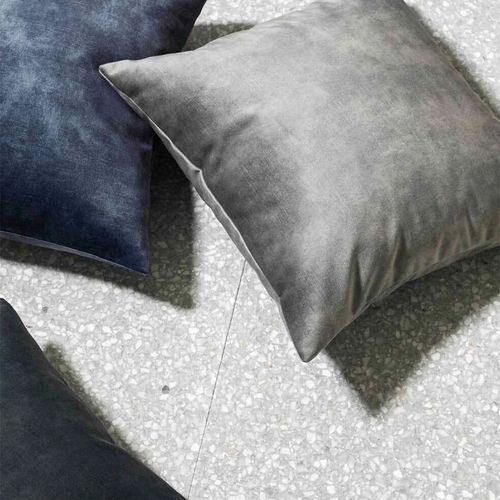 Weave Home Ava Velvet Cushion - Steel | 50 x 50cm