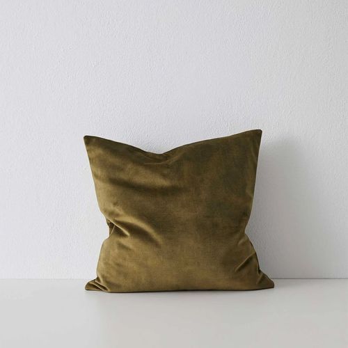 Weave Home Ava Velvet Cushion - Moss | 50 x 50cm