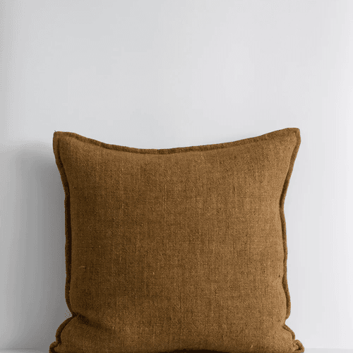 Baya Flaxmill Handwoven Linen Cushion - Pecan