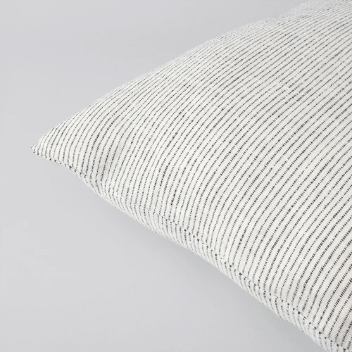 Baya Sandridge Cushion - Off White/Lead | 100% Linen