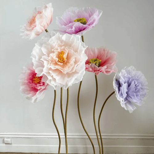 Giant Poppies on Stand Set