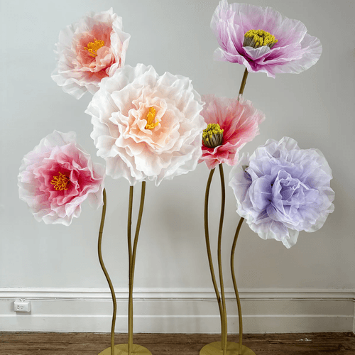 Giant Poppies on Stand Set