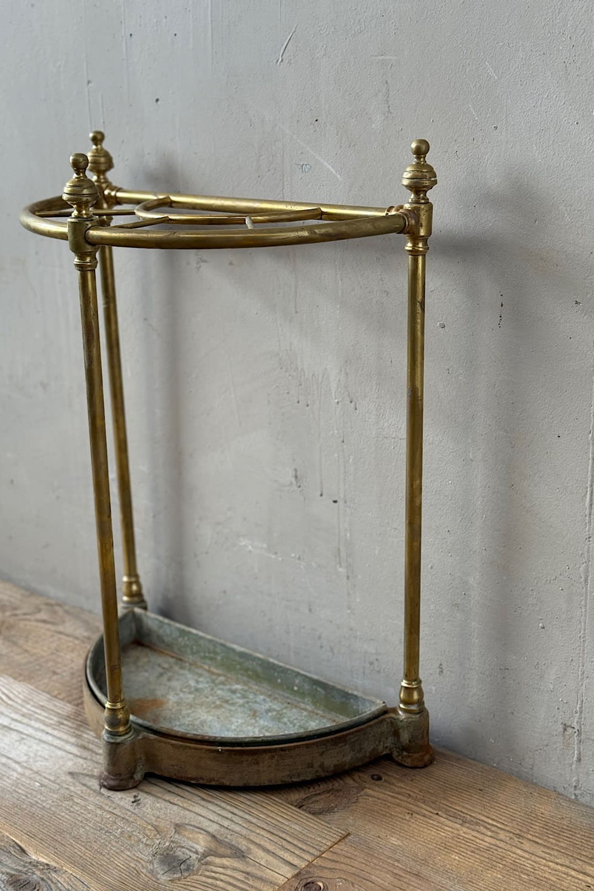 Antique French Brass Umbrella Stand