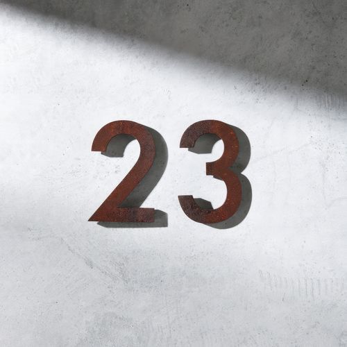 Corten Steel Numbers & Letters