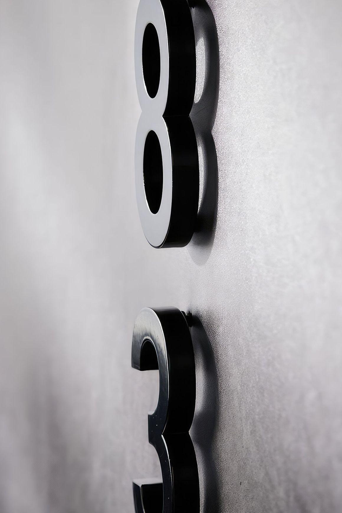 Black Stainless Steel Numbers & Letters