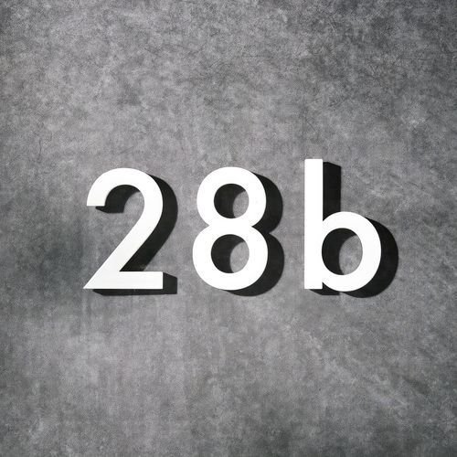 White Stainless Steel Numbers & Letters