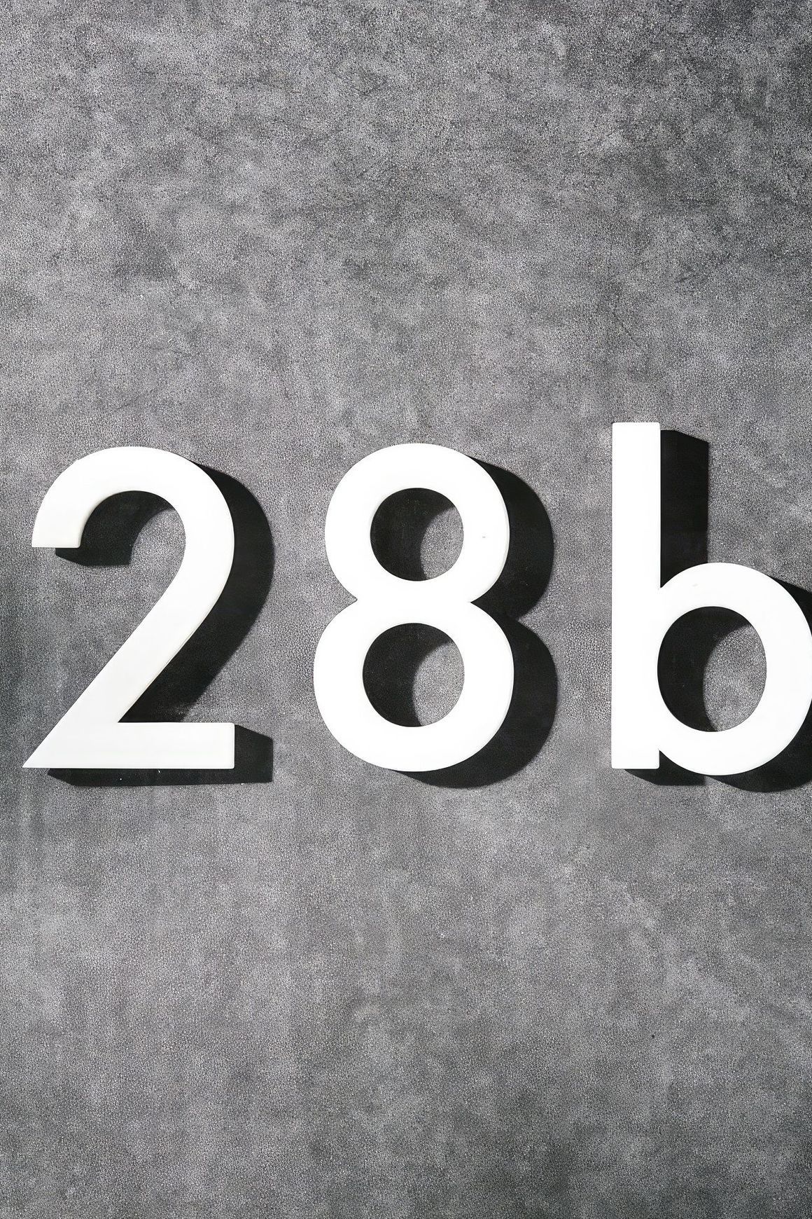 White Stainless Steel Numbers & Letters