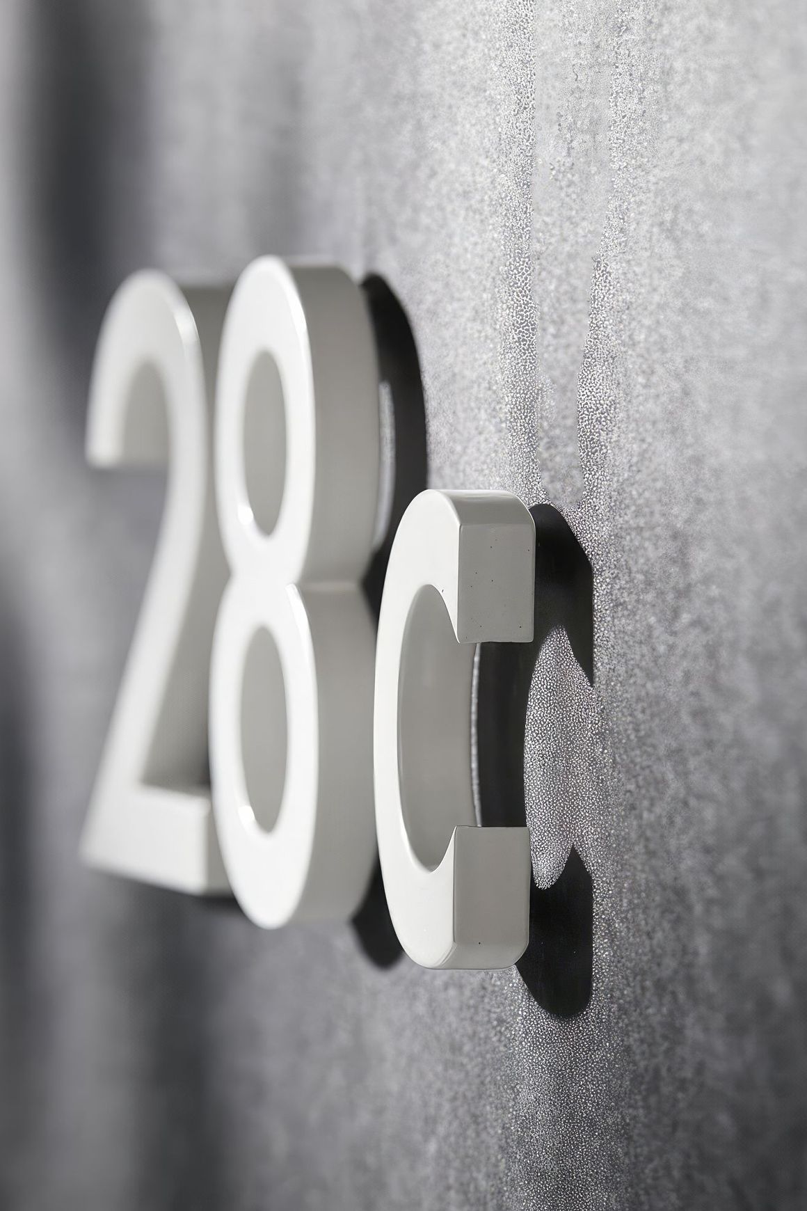White Stainless Steel Numbers & Letters
