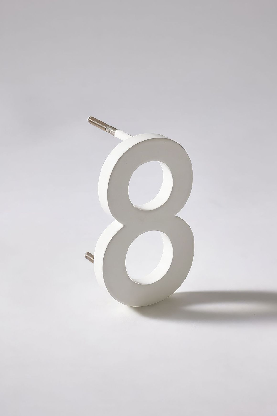 White Stainless Steel Numbers & Letters
