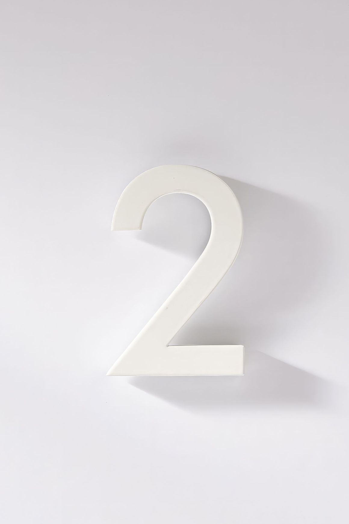 White Stainless Steel Numbers & Letters