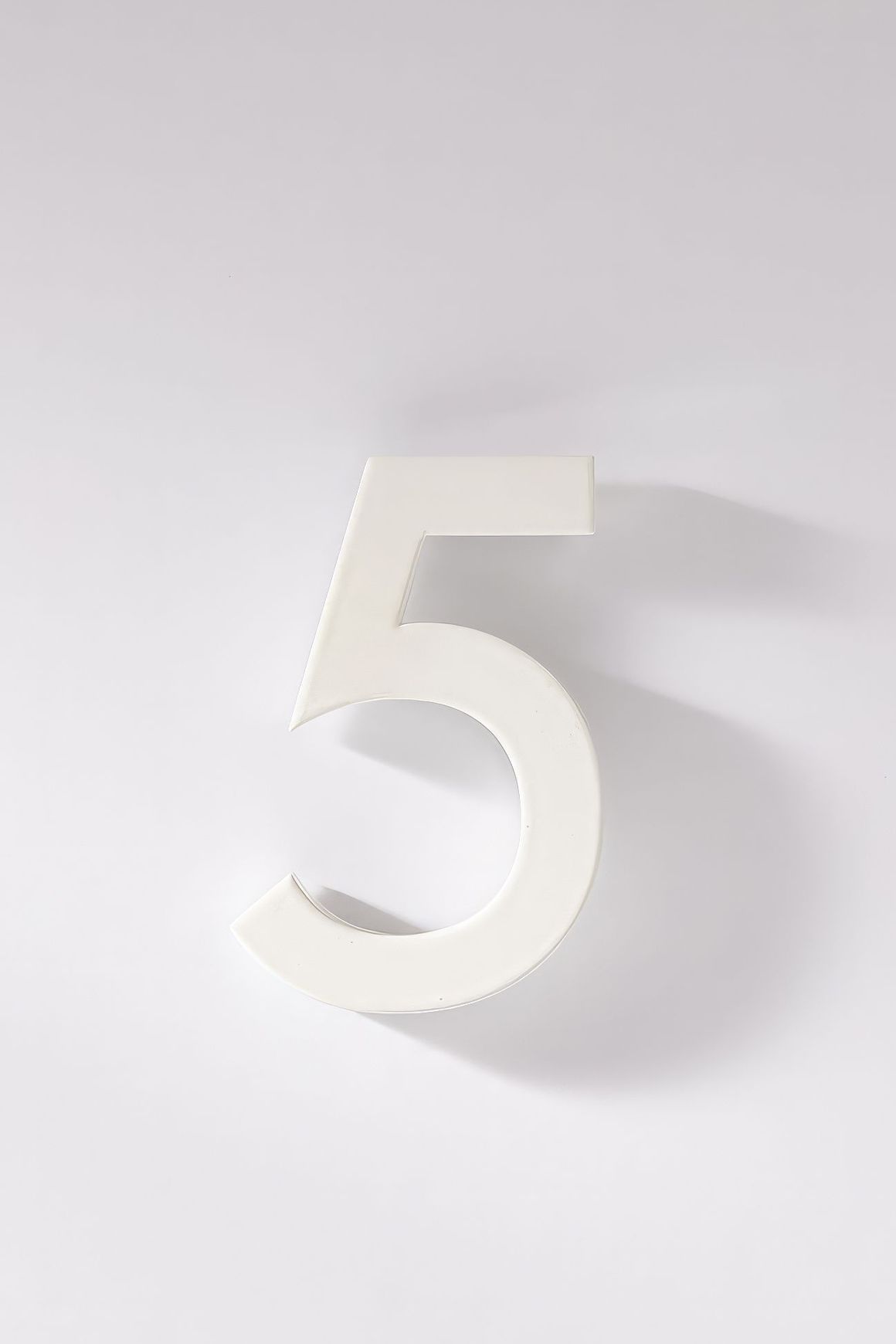 White Stainless Steel Numbers & Letters