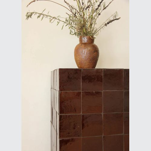 Moroccan Zellige 10x10cm Chocolate