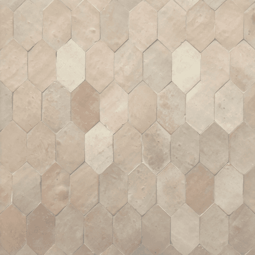 Moroccan Zellige - Nahla Hex - Natural Cotto