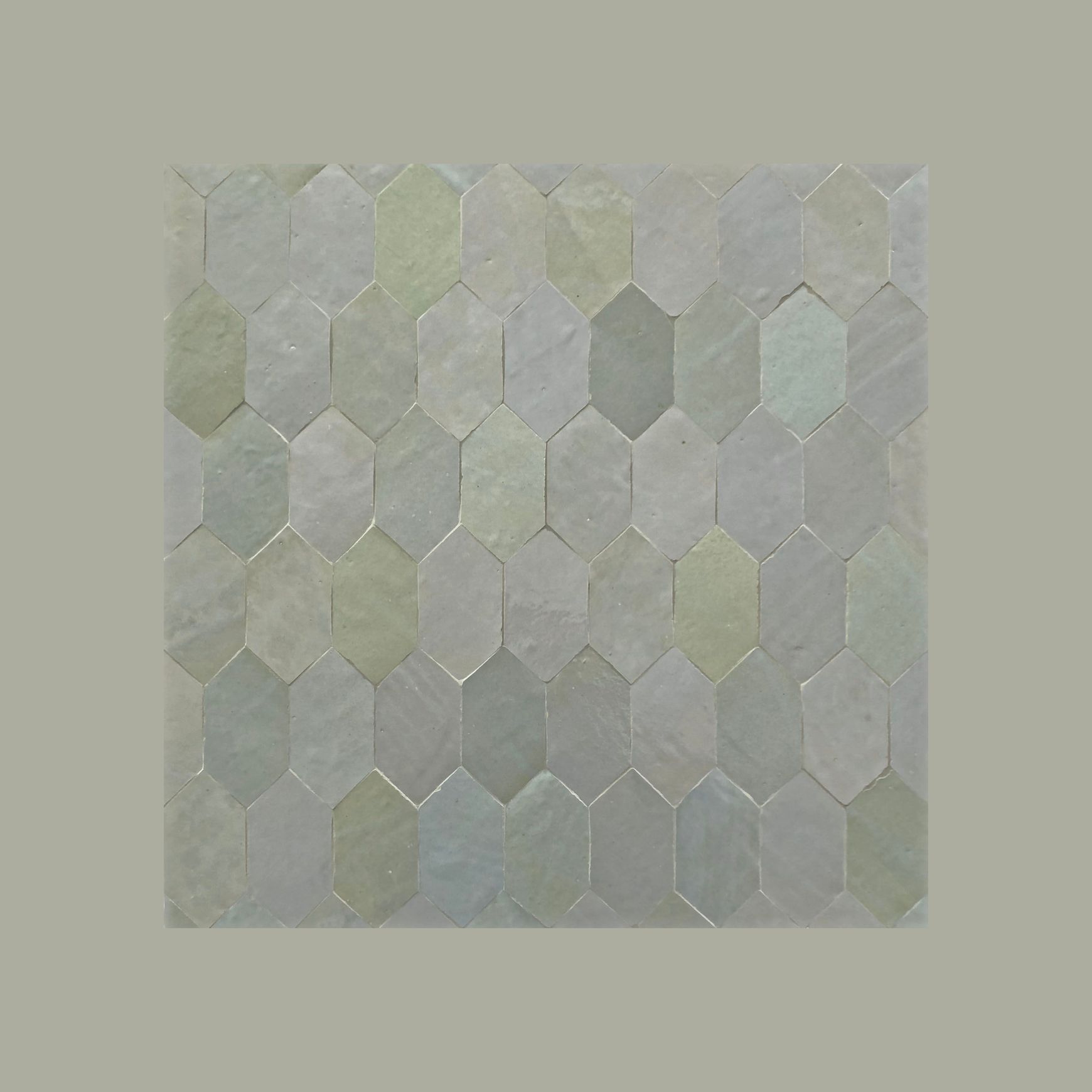 Moroccan Zellige - Nahla Hex - Sage