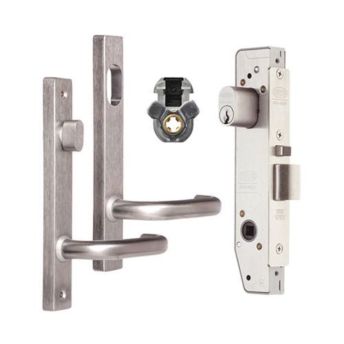 Lockwood Narrow Mortice Lock Kit Cyl/Turn/Handles SC