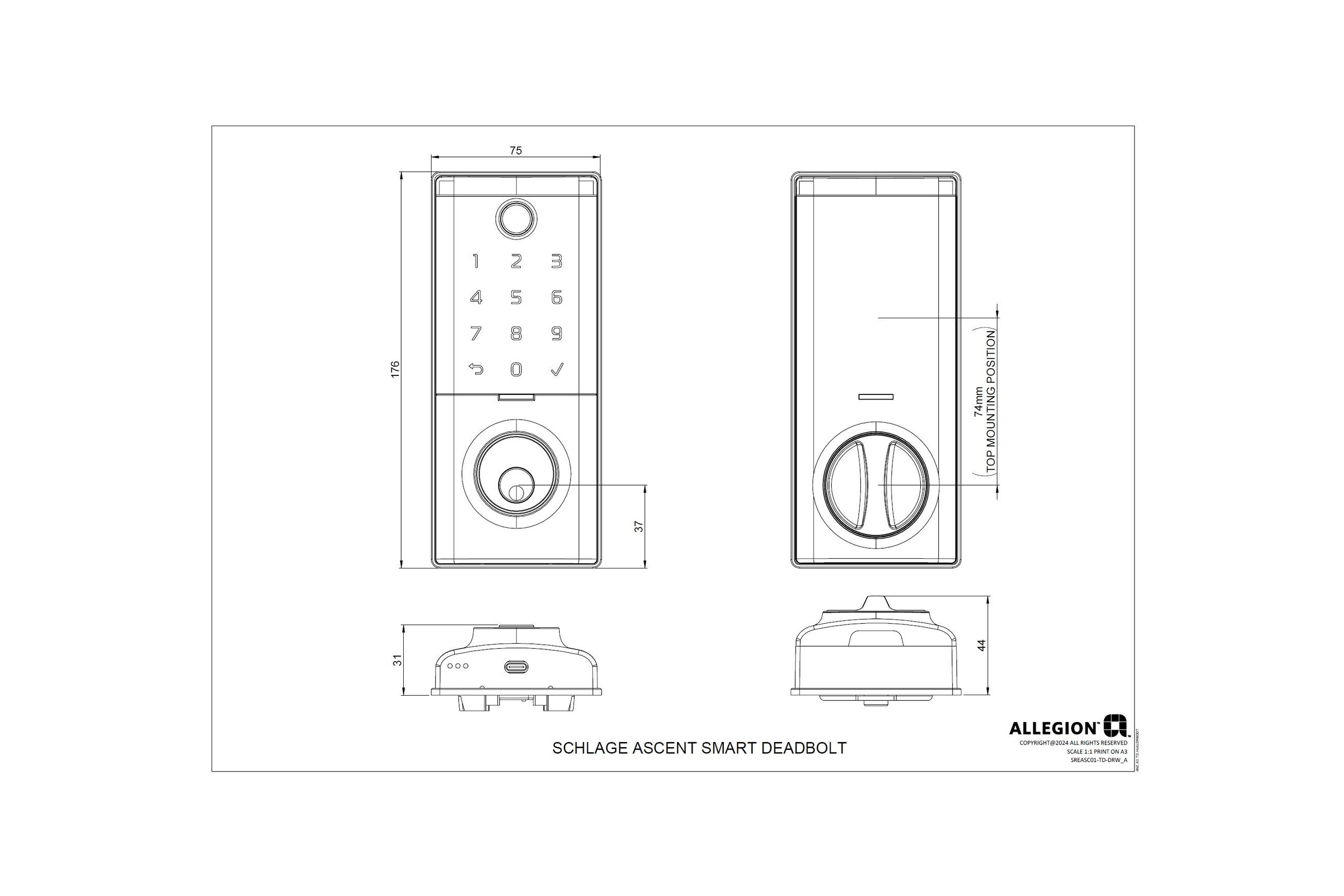 Schlage Ascent Series Smart Deadbolt