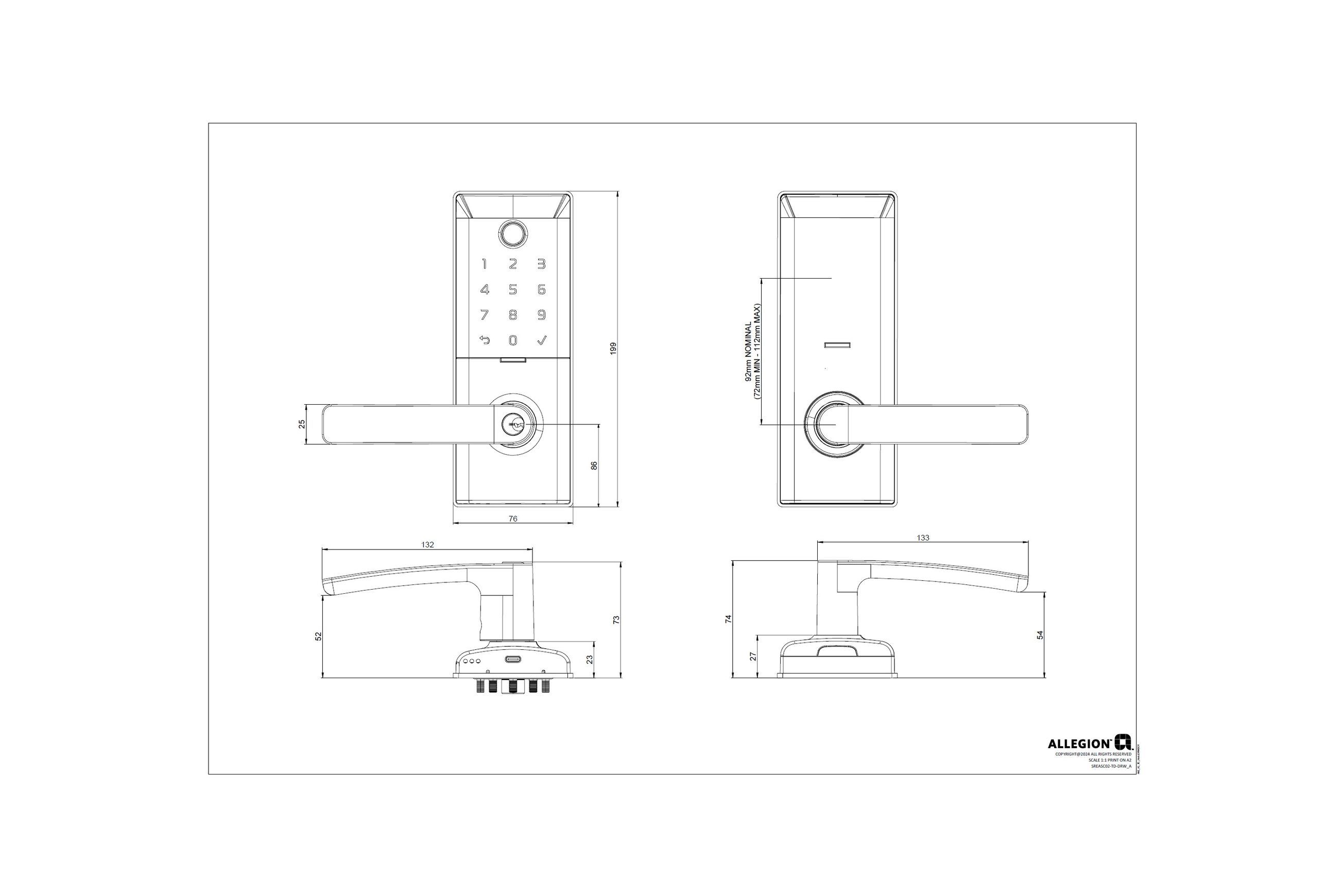 Schlage Ascent Series Smart Entrance Lever