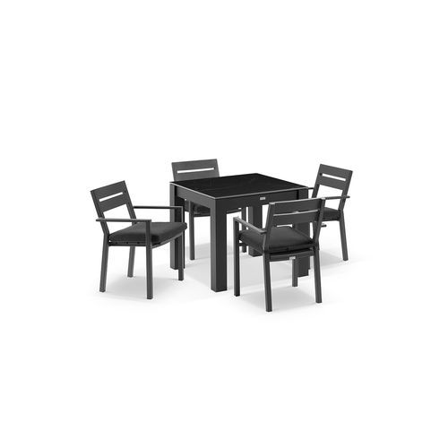 Hugo 4 Seater Dining Table with Santorini Dining Chairs
