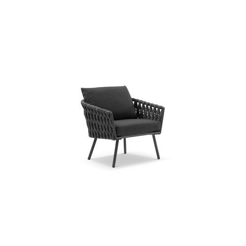 Lismore 1 Seater Outdoor Aluminium & Rope Lounge Chair